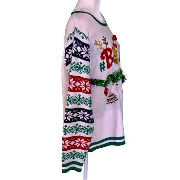 Ugly Christmas Sweater Blessed Missing Tag XL? See Measurements in Description - Picture 4 of 4